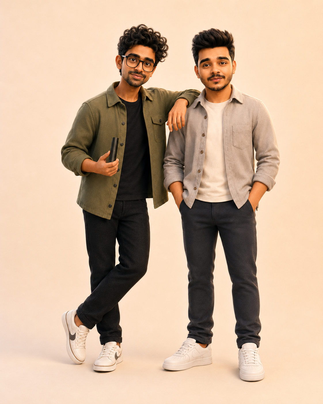 Shebin and Joel — co-founders of Distro, standing together