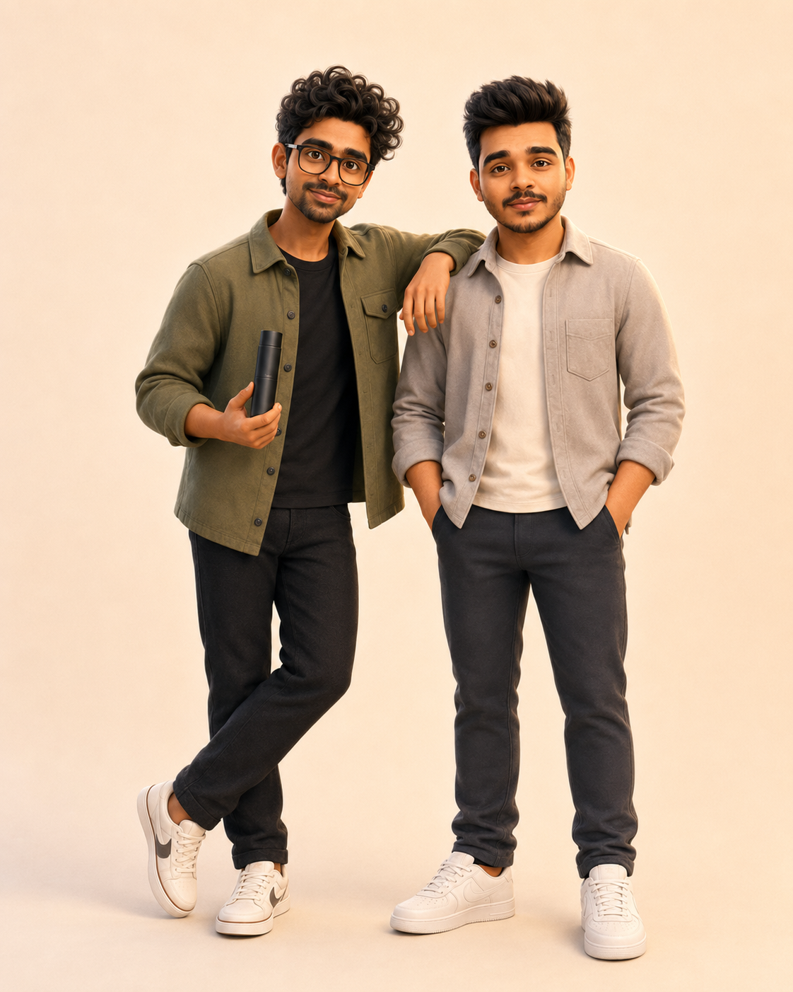 Shebin and Joel — co-founders of Distro, standing together